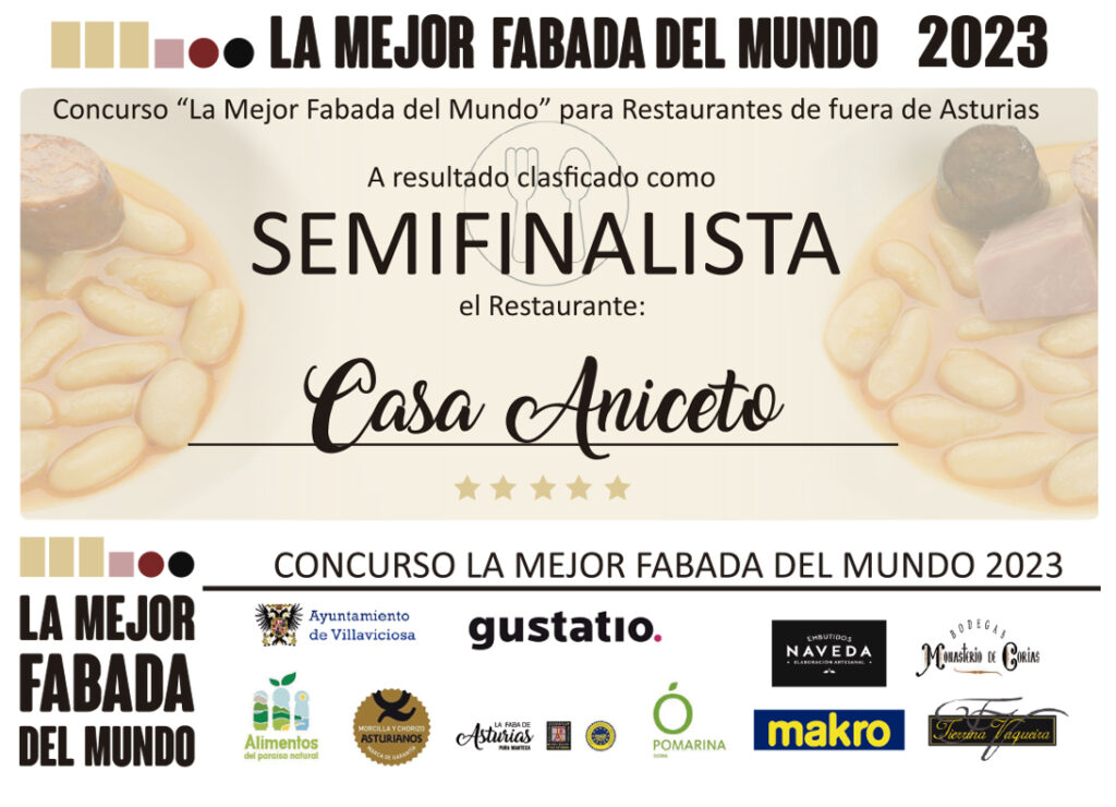 mejor fabada clasificado A3 Aniceto